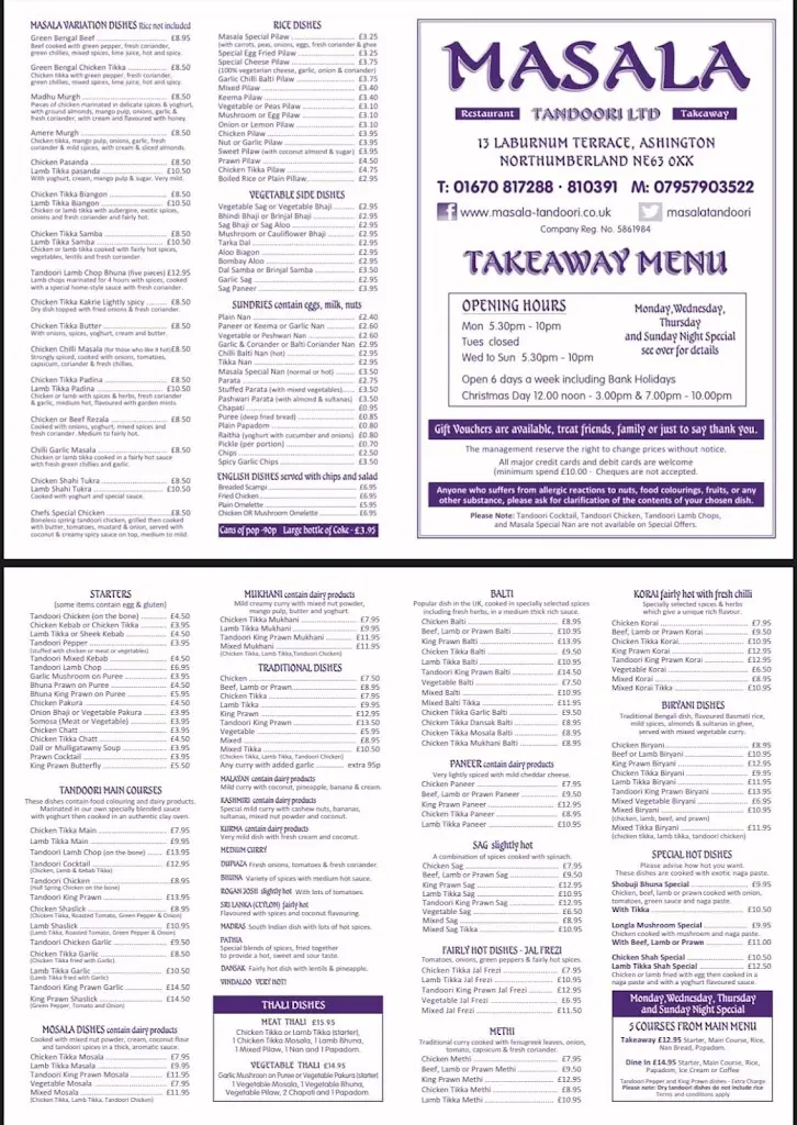 Menu_Masala Tandoori Ashington_Ashington_image_1