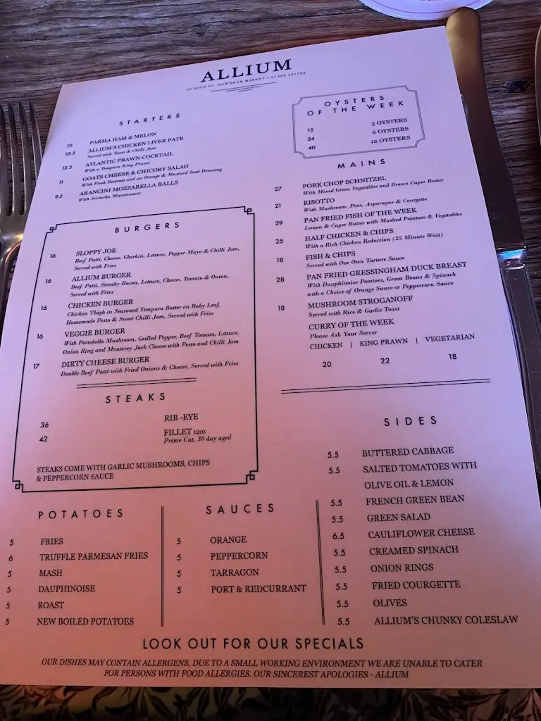 Menu_Allium_Downham Market_image_1