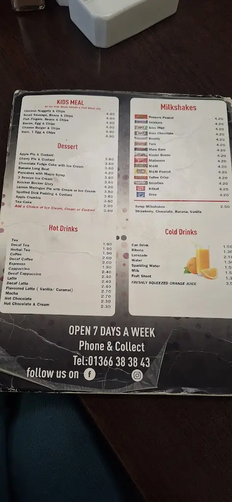 Menu_ENJOY CAFE_Downham Market_immagine_1