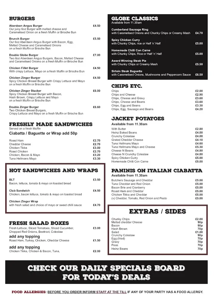 Menu_Globe Canteen & Coffee_Dukinfield_image_4