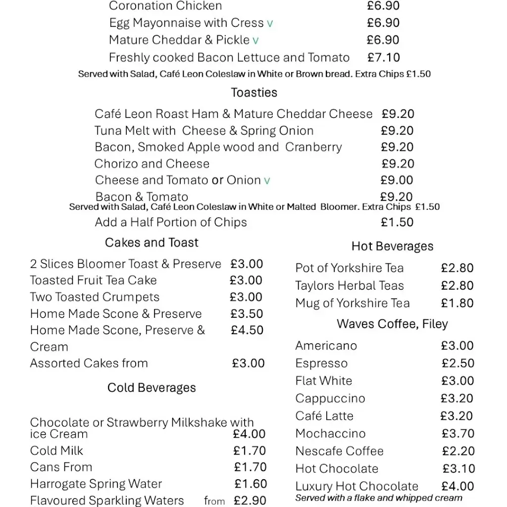 Menu_Café Leon, Driffield_Driffield_image_2