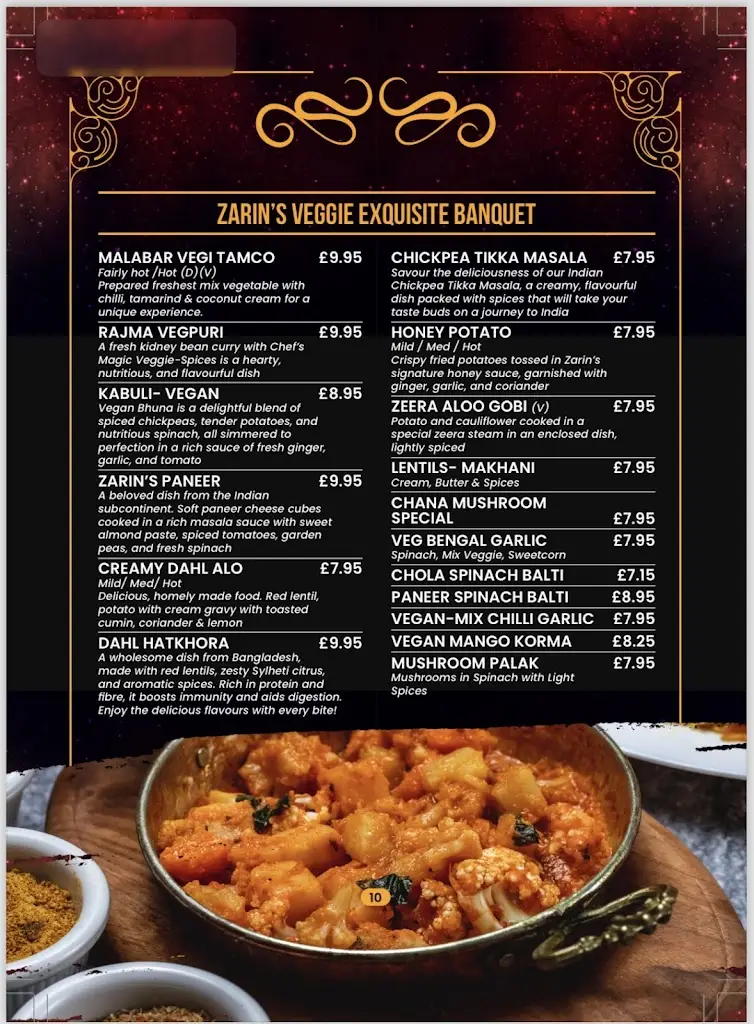 Menu_Zarin's Lounge_Driffield_image_1