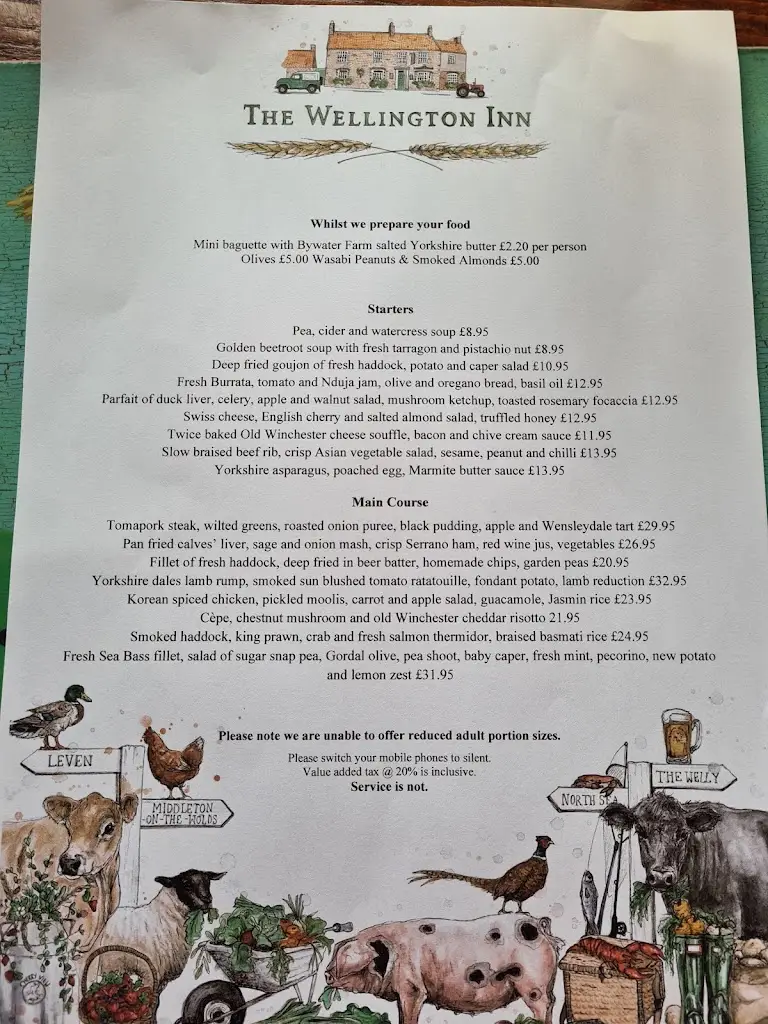 Menu_The Wellington Inn_Driffield_image_1