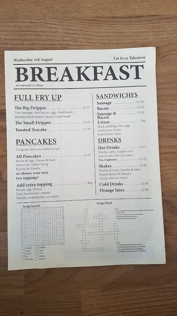 Menu_The Scrap Box_Dunnington_image_3