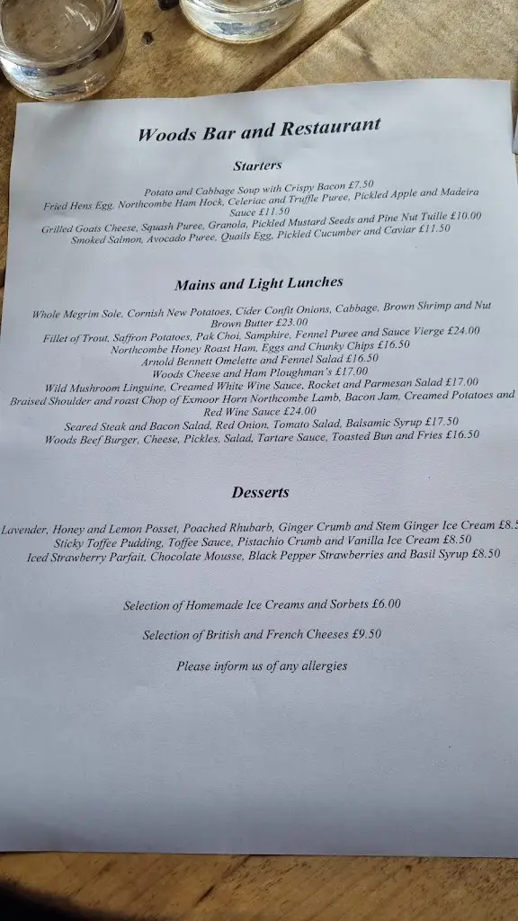 Menu_Woods Bar & Restaurant_Dulverton_image_3