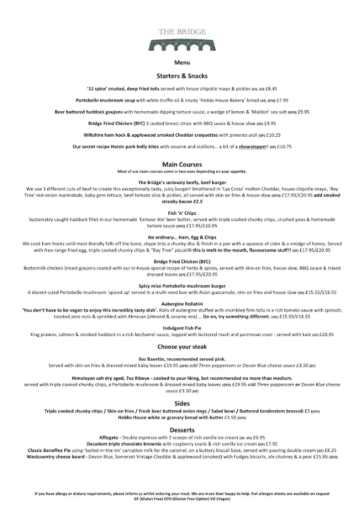 Menu_The Bridge Inn_Dulverton_image_2