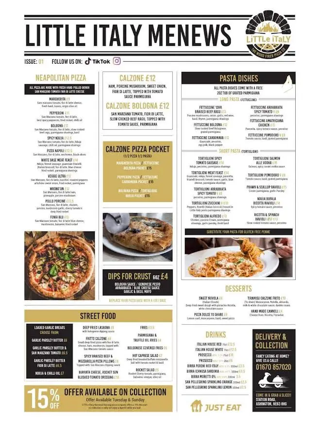 Menu_Little Italy - Ashington_Ashington_image_1