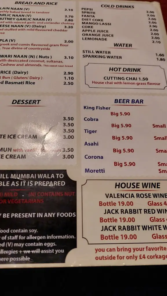 Menu_Mumbai to London Cafe Restaurant, Droylsden, Manchester_Droylsden_image_3