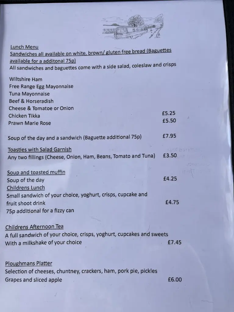 Menu_Safari narrow boat tearoom_Droylsden_image_3