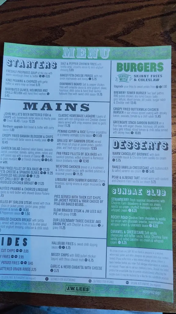 Menu_The Sheldon Arms_Droylsden_image_2