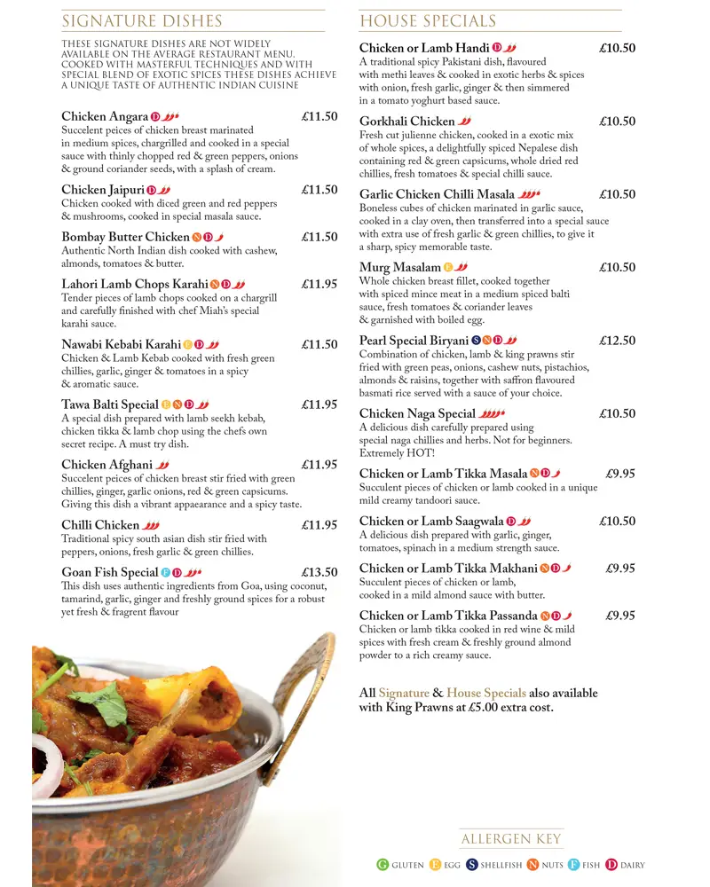 Menu_The Pearl Restaurant Bar & Lounge | Indian Restaurant in Manchester_Droylsden_image_2