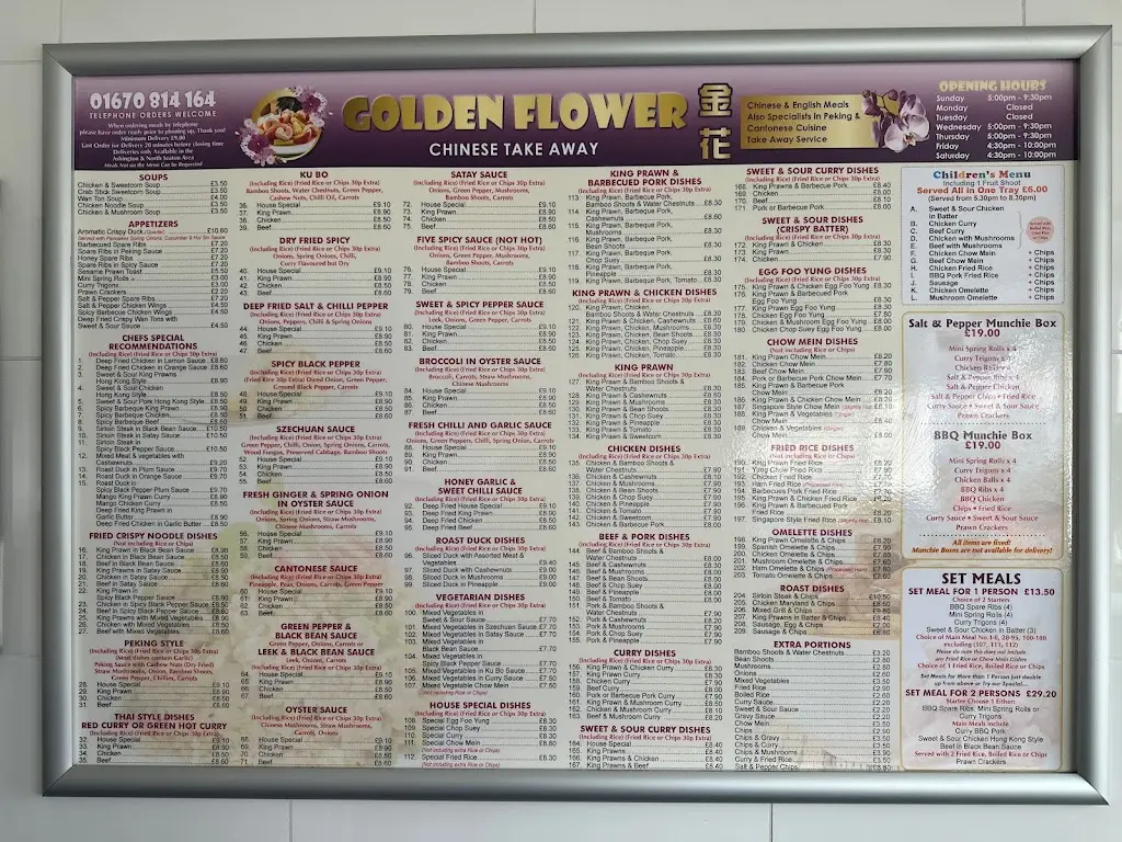 Menu_Golden Flower_Ashington_image_1