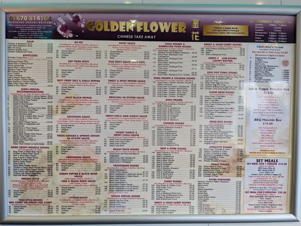 Menu_Golden Flower_Ashington_image_3