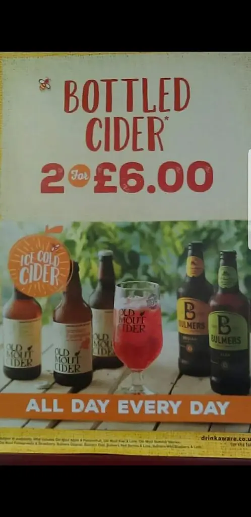 Menu_Old Cock Inn_Droitwich_image_3