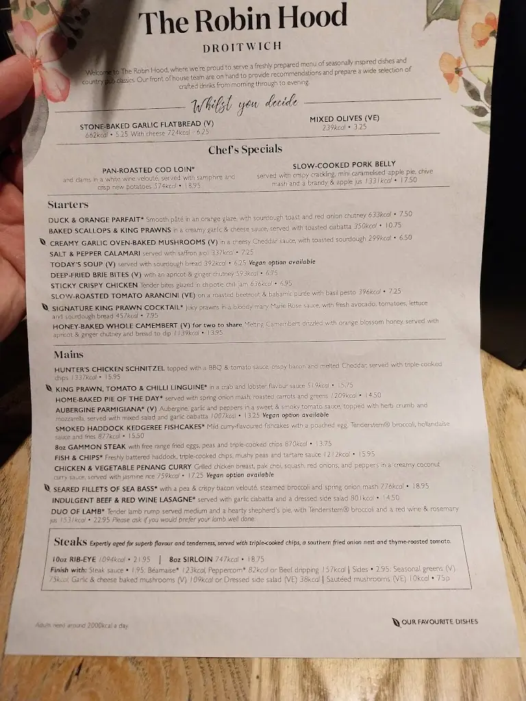 Menu_The Robin Hood_Droitwich_image_4