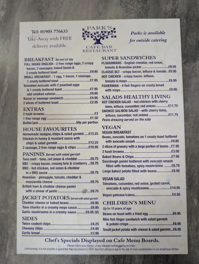 Menu_Parks Cafe Bar_Droitwich_image_2