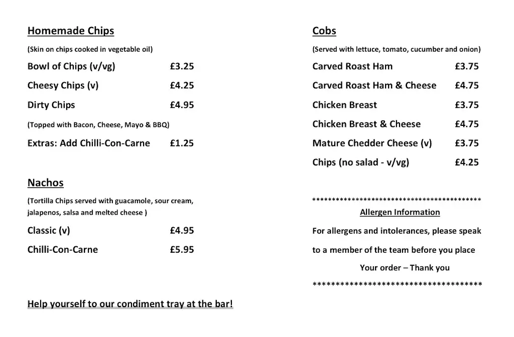 Menu_The Railway Inn, Droitwich_Droitwich_image_1