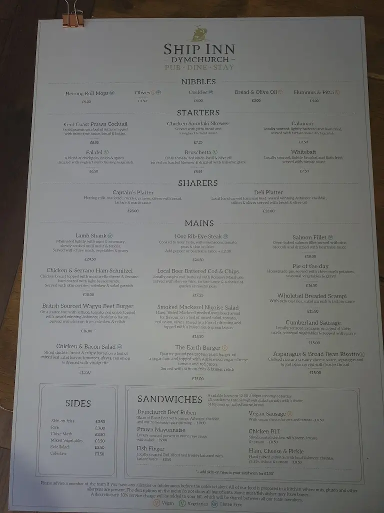 Menu_The Ship Inn_Dymchurch_image_4