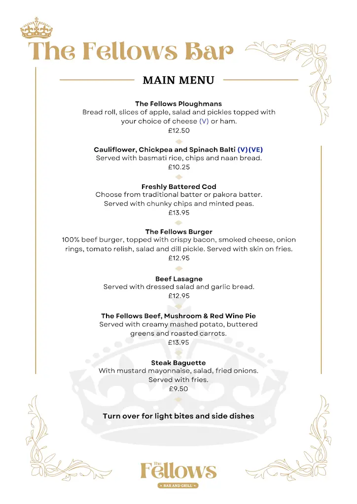 Menu_The Fellows Pub_Dudley_image_4