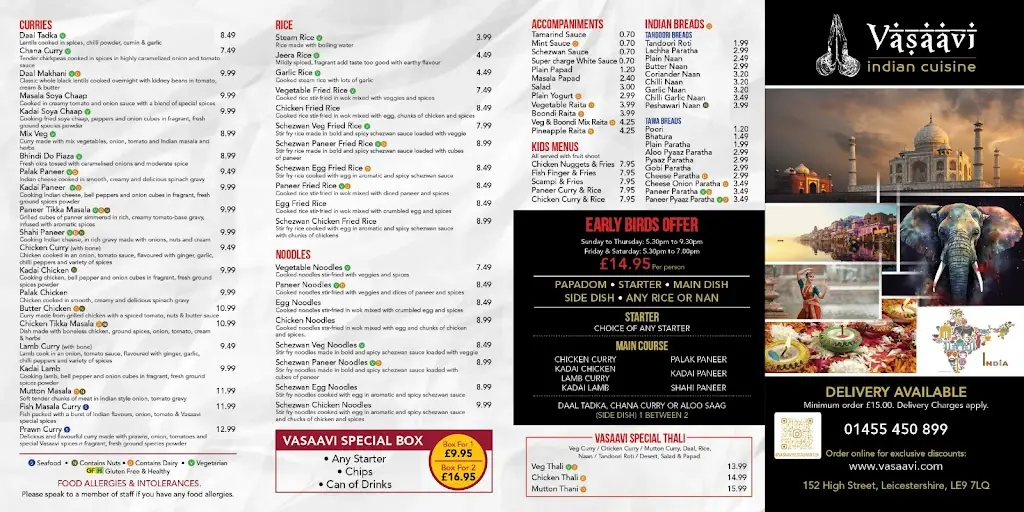 Menu_Vasaavi Restaurant_Earl Shilton_image_1