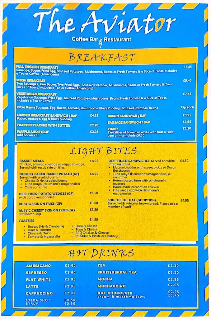 Menu_The Aviator Coffee Bar and Restaurant_Dunkeswell_image_2