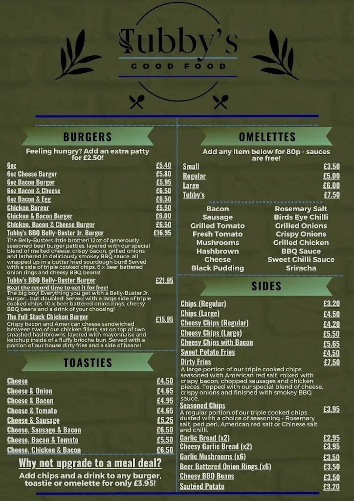 Menu_Tubby's Good Food_Dunkeswell_image_1