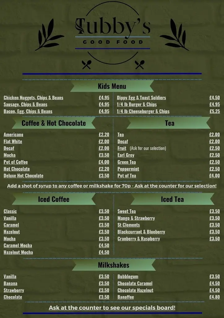 Menu_Tubby's Good Food_Dunkeswell_image_3