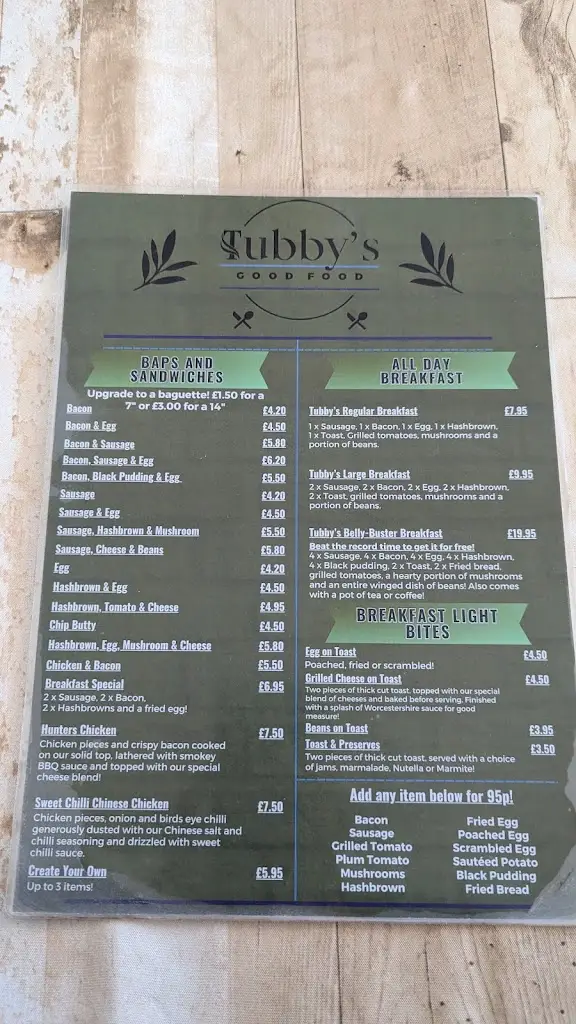 Menu_Tubby's Good Food_Dunkeswell_image_4