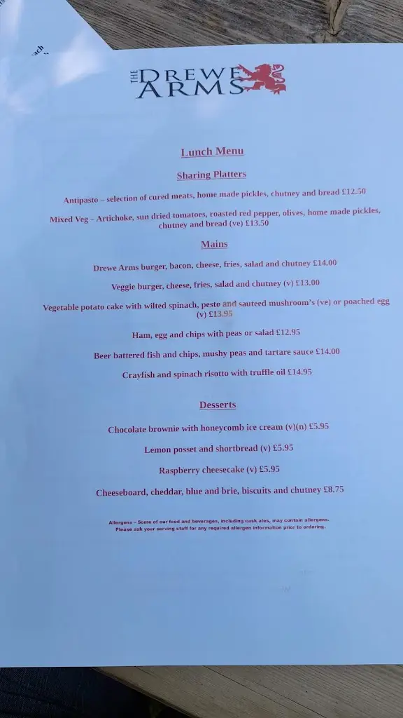 Menu_Drewe Arms - Broadhembury_Dunkeswell_image_2