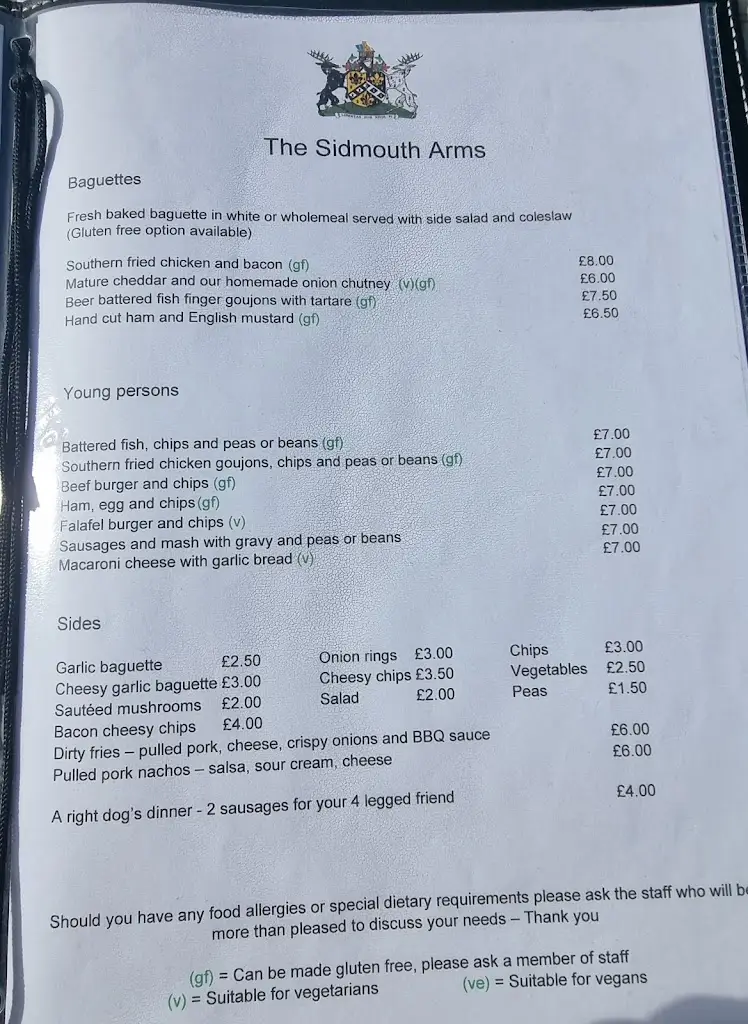 Menu_The Sidmouth Arms_Dunkeswell_image_4