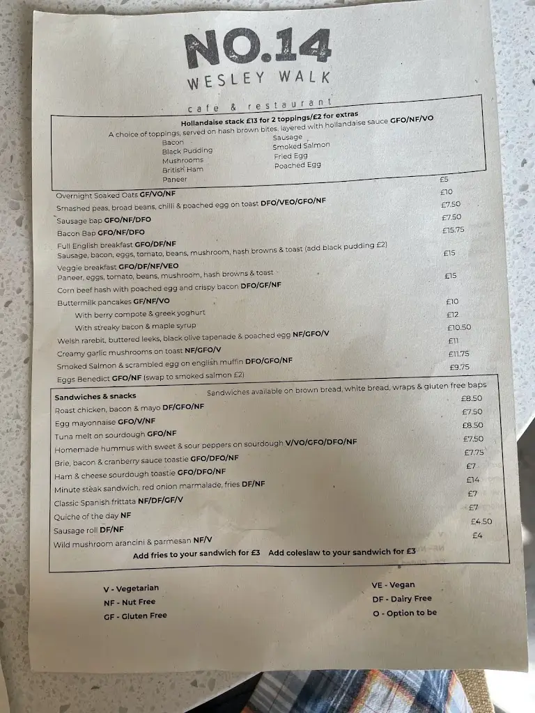 Menu_No.14 Wesley Walk_Ducklington_immagine_2