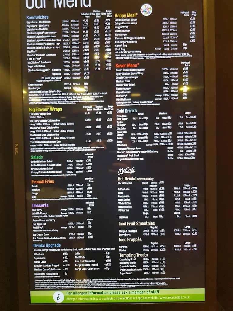 Menu_McDonald's_Ducklington_image_1