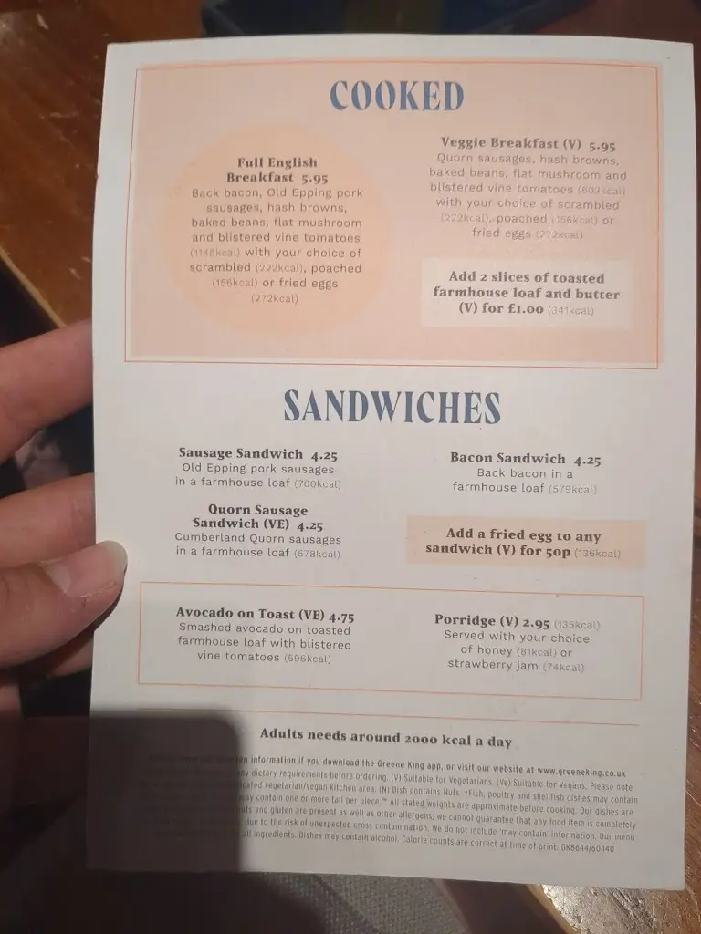 Menu_Ye Olde Cross Keys_Ducklington_immagine_1