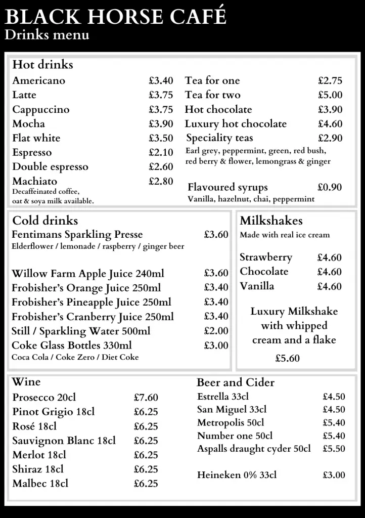 Menu_Black Horse Cafe_Earls Colne_image_1