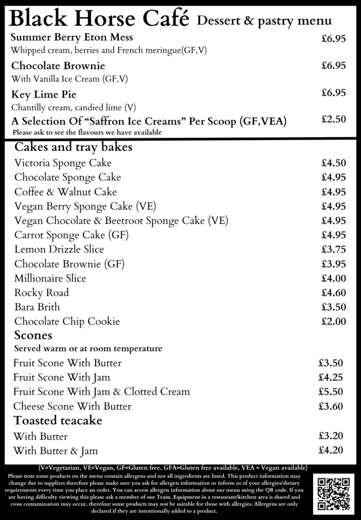 Menu_Black Horse Cafe_Earls Colne_image_2