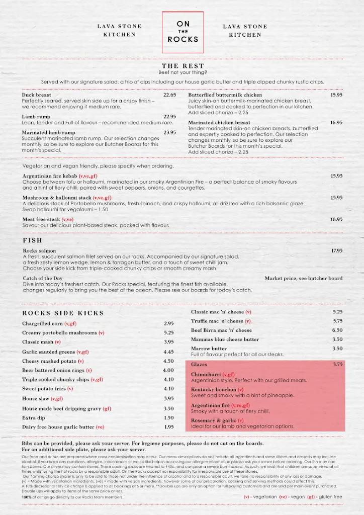 Menu_On the Rocks_Dunchurch_image_2