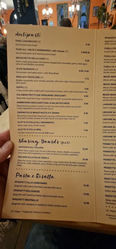 Menu_La Dolce Tavola_Dunchurch_image_3