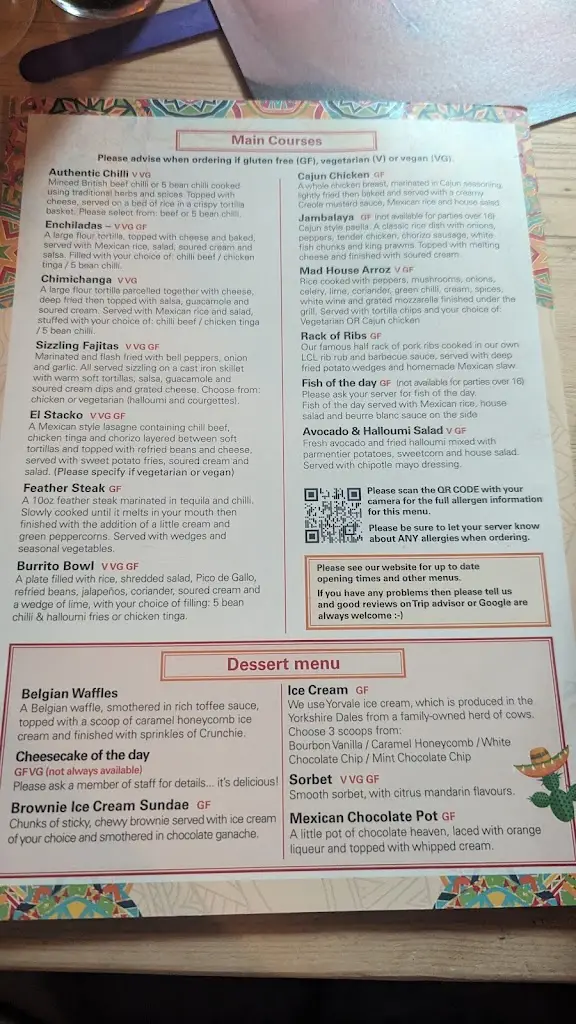 Menu_La Casa Loco_Dunchurch_image_1
