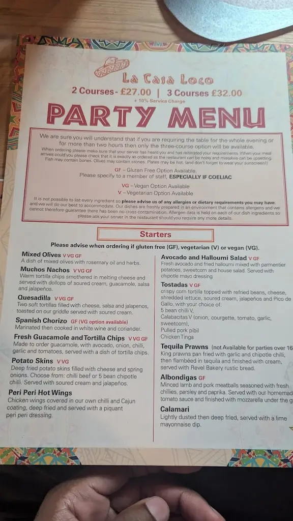 Menu_La Casa Loco_Dunchurch_image_4
