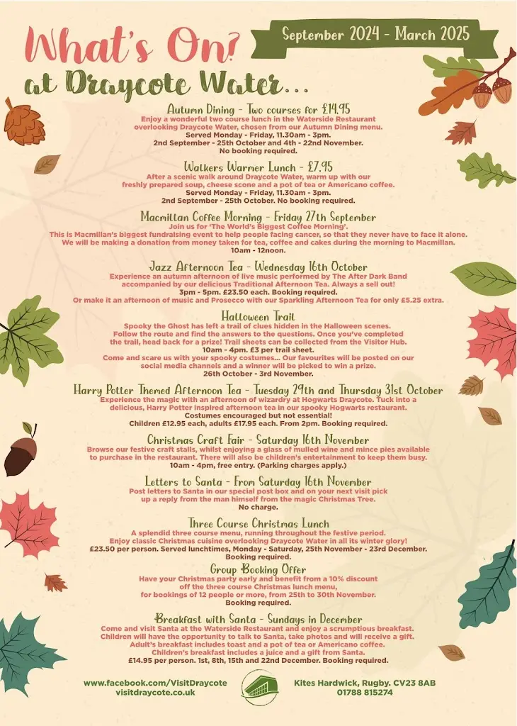 Menu_Draycote Water - Waterside Restaurant_Dunchurch_image_1