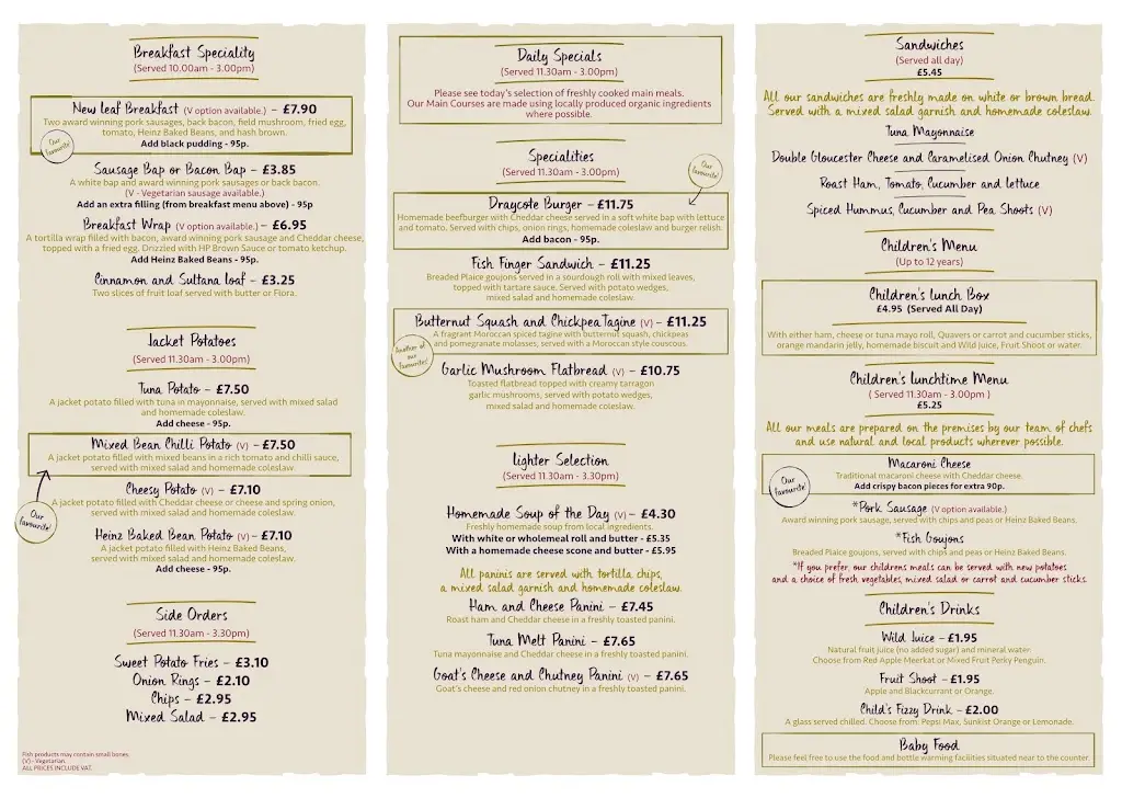 Menu_Draycote Water - Waterside Restaurant_Dunchurch_image_3