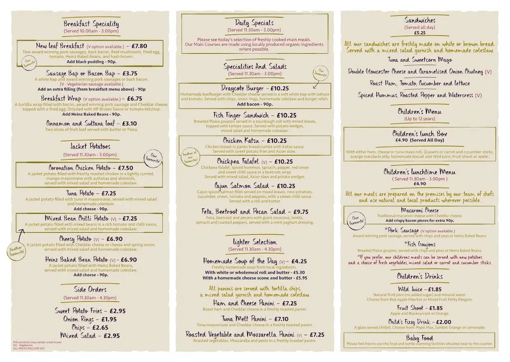 Menu_Draycote Water - Waterside Restaurant_Dunchurch_image_4