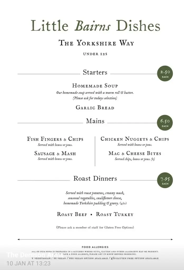 Menu_Denison Arms_East Ayton_image_1