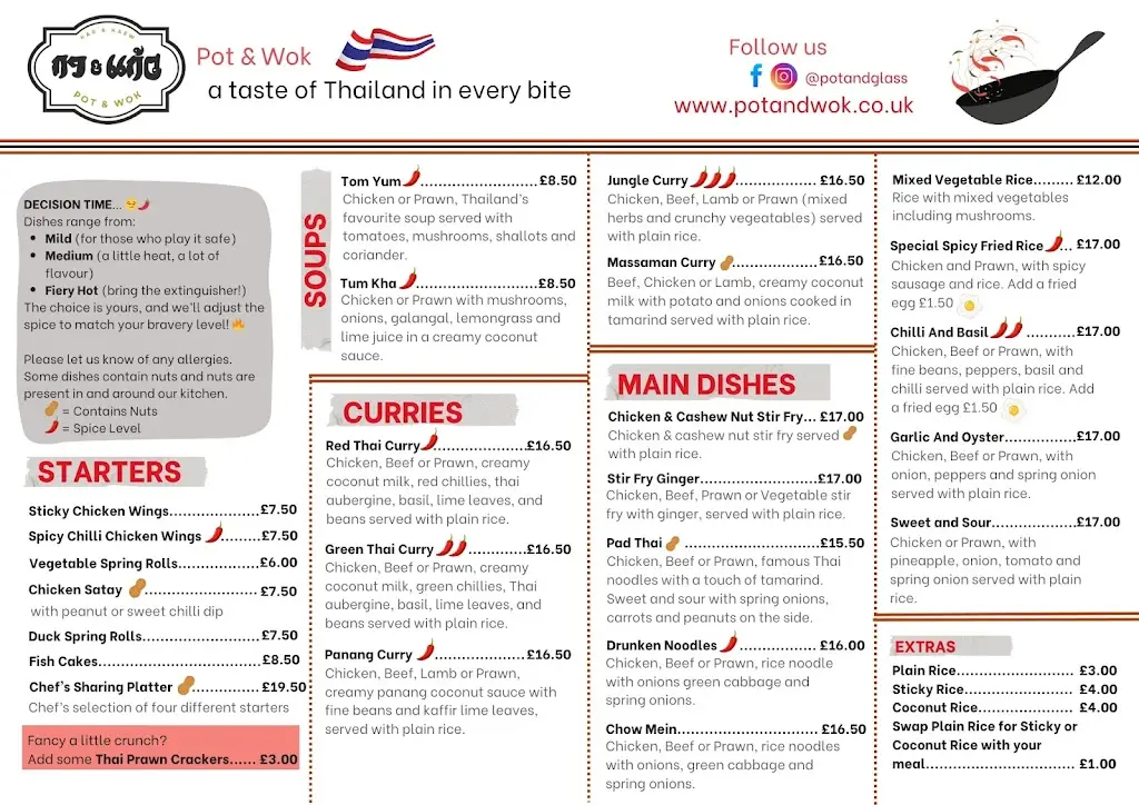 Menu_The Pot & Glass_Eaglescliffe_imagen_1