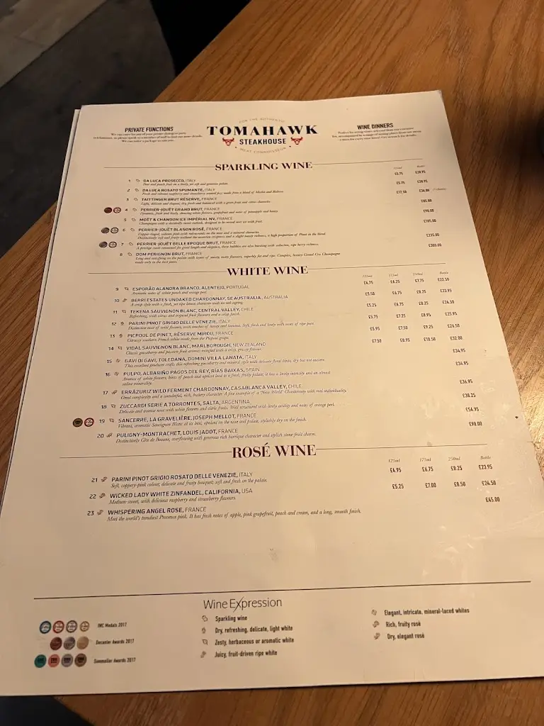 Menu_Tomahawk Steakhouse - Yarm_Eaglescliffe_imagen_2