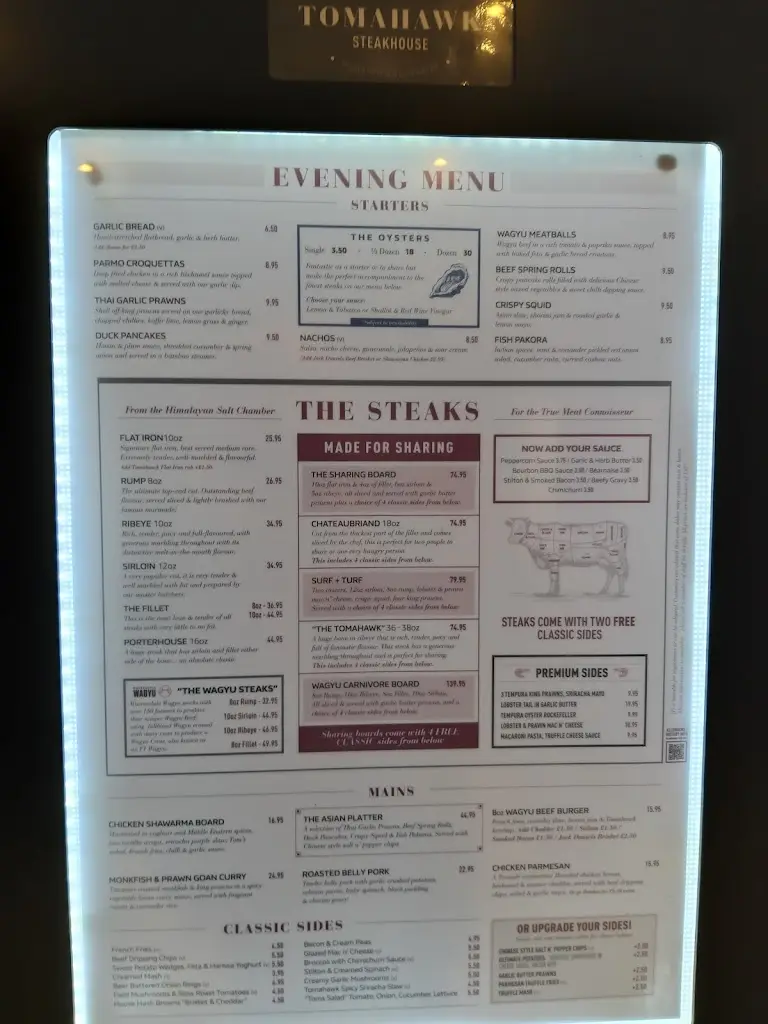 Menu_Tomahawk Steakhouse - Yarm_Eaglescliffe_imagen_4