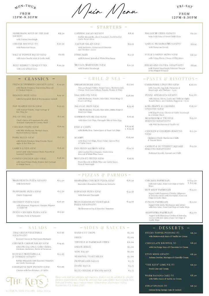 Menu_The Keys Yarm - Restaurant & Venue Hire_Eaglescliffe_image_1
