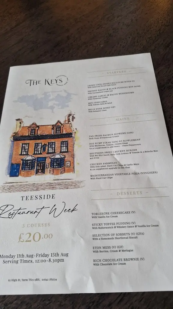 Menu_The Keys Yarm - Restaurant & Venue Hire_Eaglescliffe_image_3
