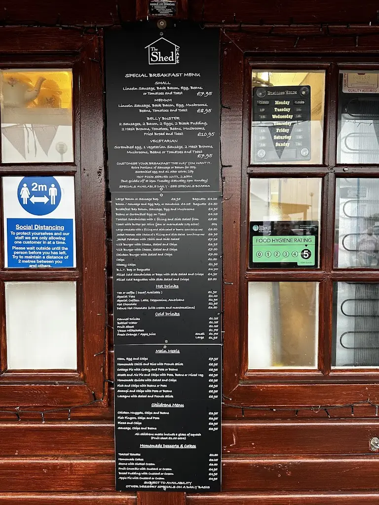 Menu_The Shed Cafe_Earls Barton_image_1