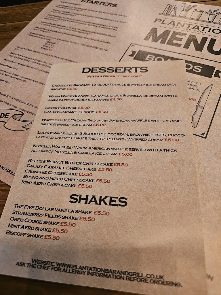 Menu_Plantation Bar and Grill_Ashton in Makerfield_image_1